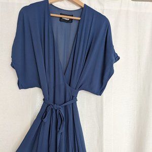 Reformation Winslow Blue Wrap Dress